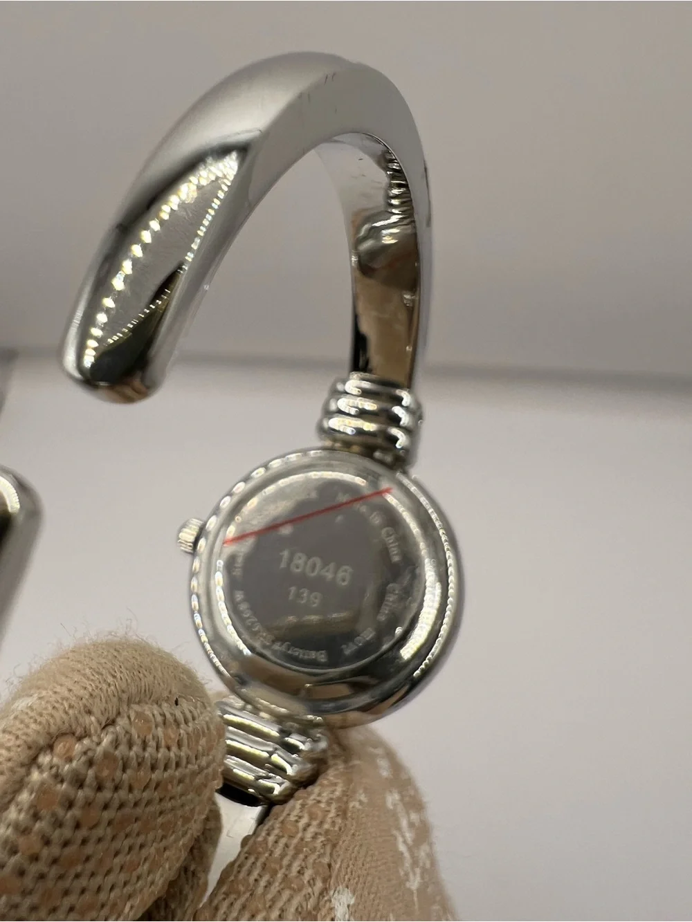 Snowflake Silver Tone Bangle Cuff Watch Holiday Fashion Jewelry